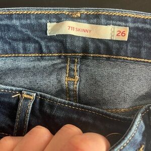 Levi's Skinny Jeans in Dark Blue Denim